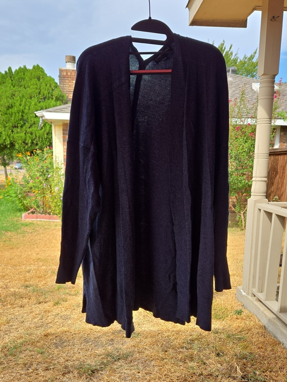 Lane Bryant Navy Open-Front Knit Cardigan